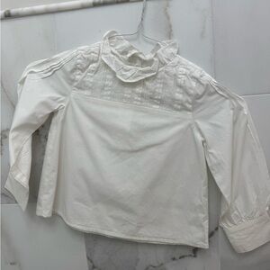 Janie and Jack White Ruffled Collar Blouse